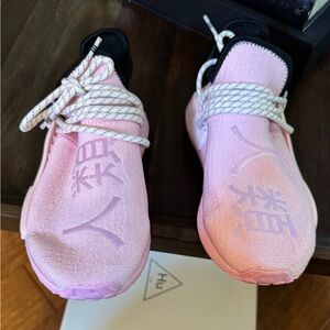 Pharrell Williams HU NMD pink sneakers only worn twice.